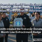 Post Transplant Sheriff Unveils First Donate Life Month Law Enforcement Badge To Boost Kidney Donation Awareness