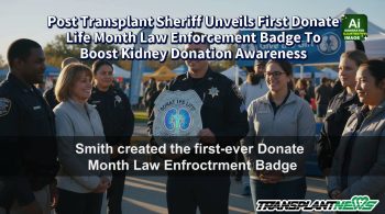 Post Transplant Sheriff Unveils First Donate Life Month Law Enforcement Badge To Boost Kidney Donation Awareness