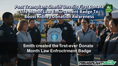 Post Transplant Sheriff Unveils First Donate Life Month Law Enforcement Badge To Boost Kidney Donation Awareness