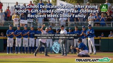 High School Dedicates Season After Young Donor’s Gift Saved Four; 13-Year-Old Heart Recipient Meets Donor Family
