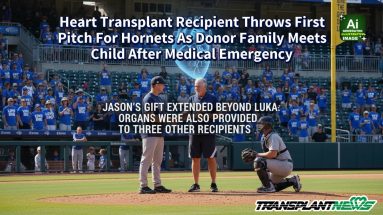 Heart Transplant Recipient Throws First Pitch For Hornets As Donor Family Meets Child After Medical Emergency