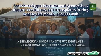 Louisiana Organ Procurement Agency Sees Record 336 Donors, 997 Transplants During Donate Life Month as 2,000 Wait