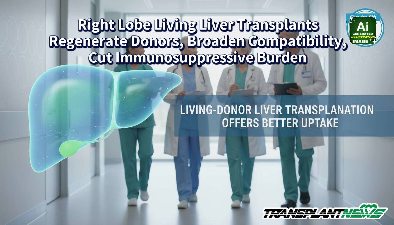 Right Lobe Living Liver Transplants Regenerate Donors, Broaden Compatibility, Cut Immunosuppressive Burden