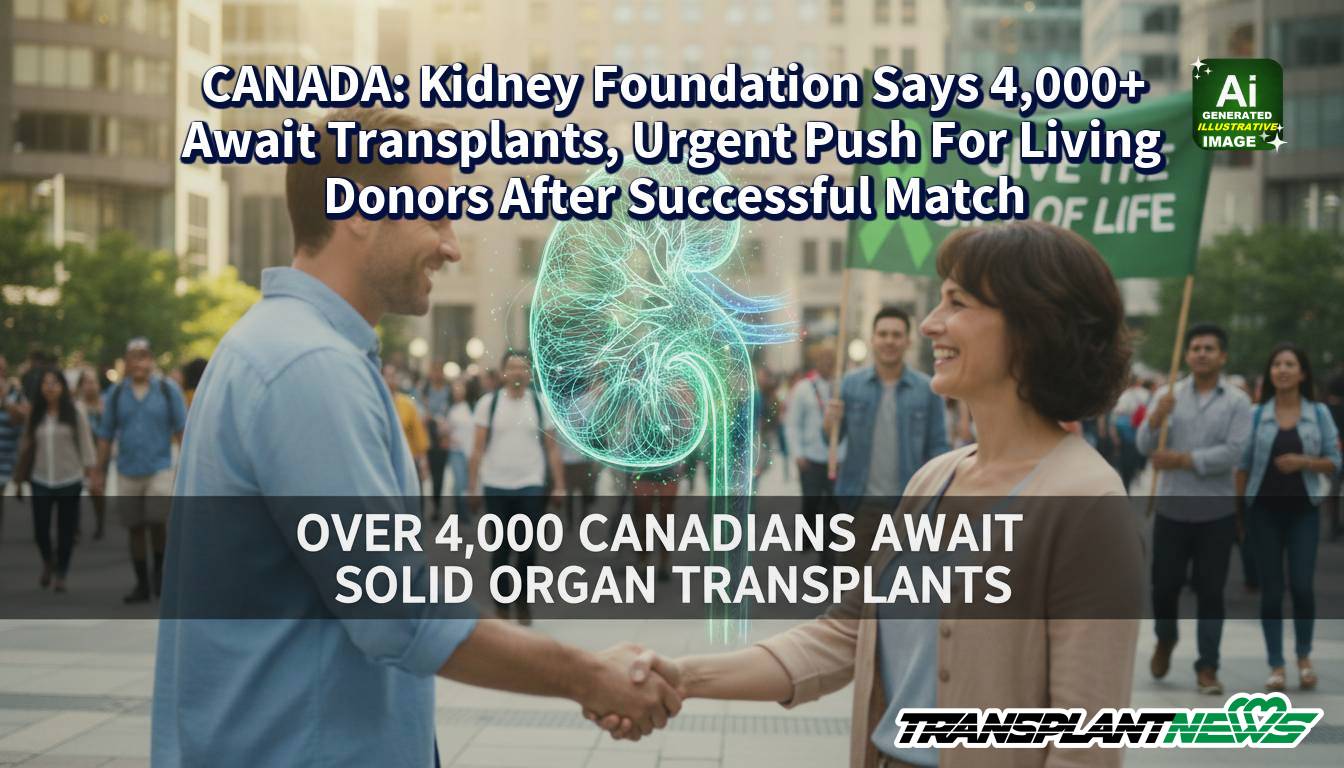 CANADA: Kidney Foundation Says 4,000+ Await Transplants, Urgent Push For Living Donors After Successful Match