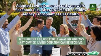 Adopted Living Donor Secretly Answers Facebook Plea After DNA Match, Enables Kidney Transplant at UCI Health