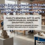 Family’s ,000 Memorial Gift Doubled, Boosting Prairie Arts Center And Honoring Daughter’s Organ Donor Legacy