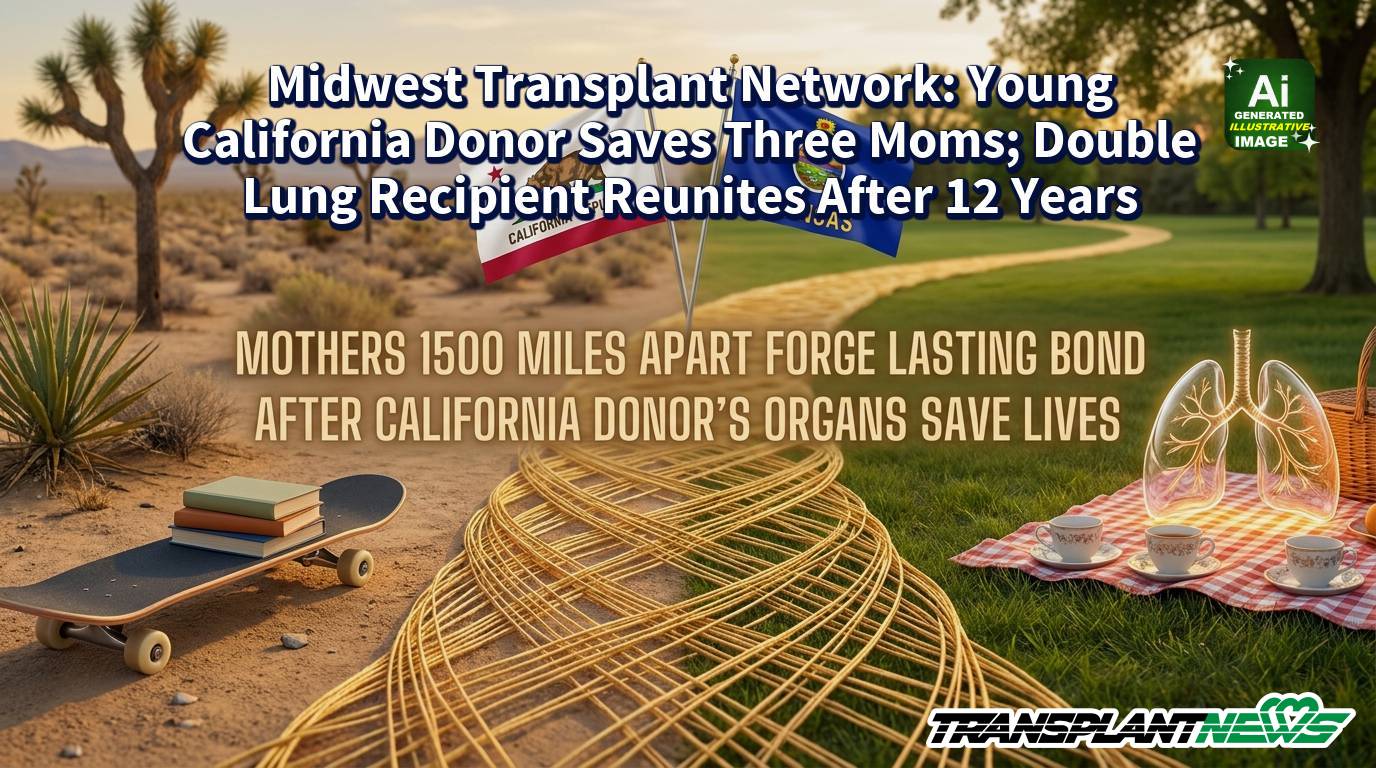 Midwest Transplant Network: Young California Donor Saves Three Moms; Double Lung Recipient Reunites After 12 Years