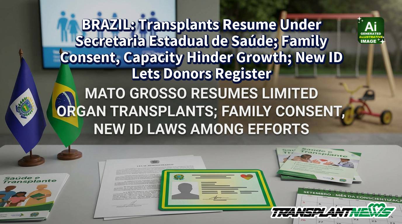 BRAZIL: Transplants Resume Under Secretaria Estadual de Sa&uacute;de; Family Consent, Capacity Hinder Growth; New ID Lets Donors Register