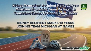 Kidney Transplant Recipient Marks 10-Year Milestone By Joining Team Michigan At Transplant Games To Honor Living Donor