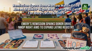 Remission Spurs Bone Marrow Match Drive Ahead Of NMDP Night May 22, Urgent Call For More Latino Donors Remission Spurs Bone Marrow Match Drive Ahead Of NMDP Night May 22, Urgent Call For More Latino Donors