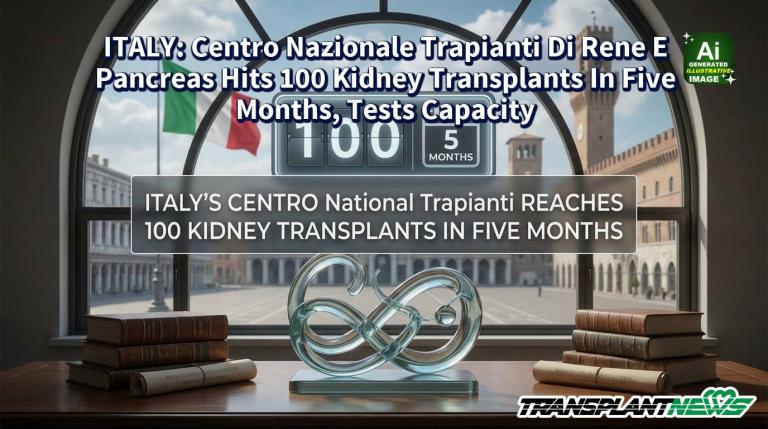 ITALY: Centro Nazionale Trapianti Di Rene E Pancreas Hits 100 Kidney Transplants In Five Months, Tests Capacity