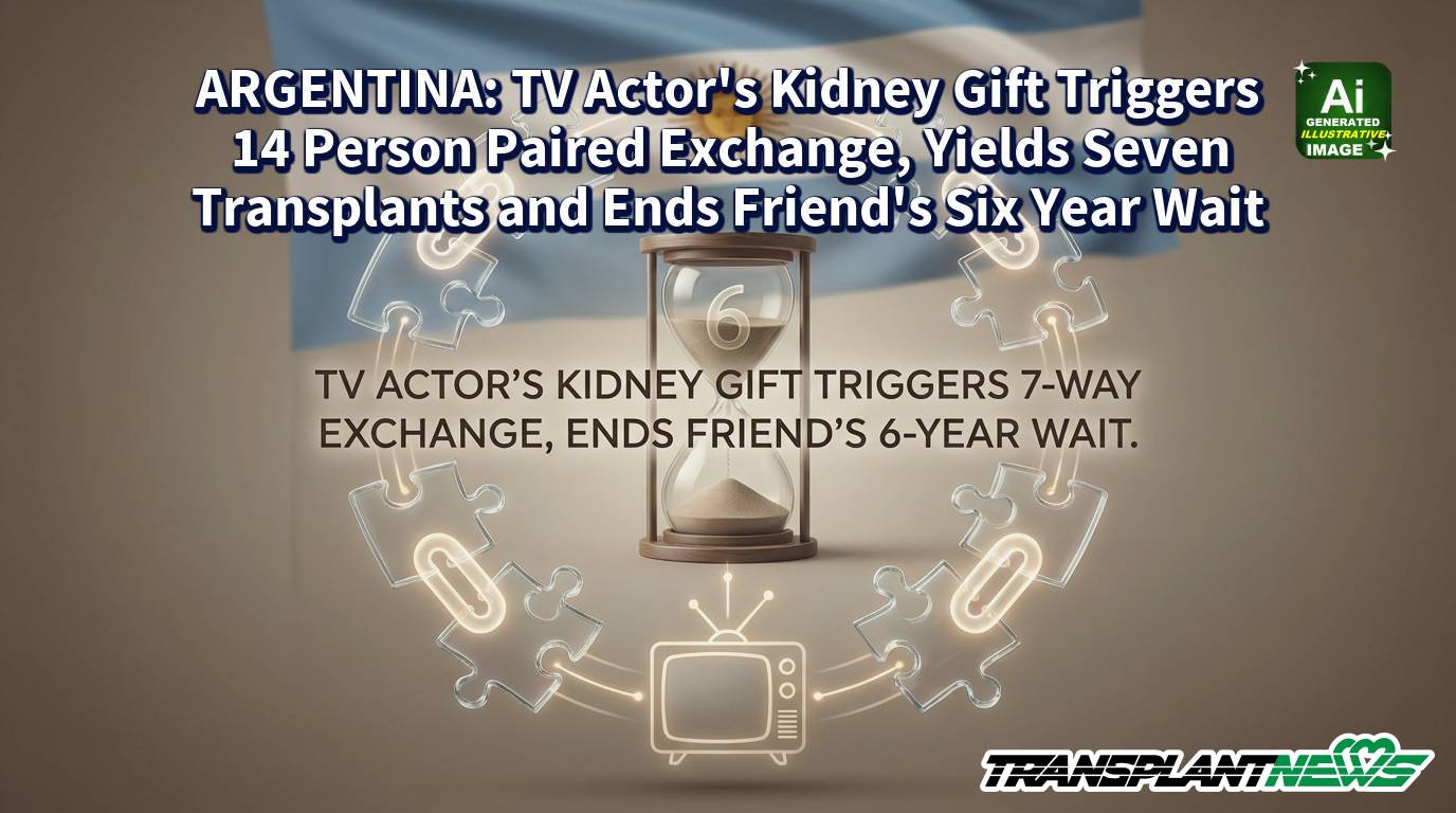 ARGENTINA: TV Actor's Kidney Gift Triggers 14 Person Paired Exchange, Yields Seven Transplants and Ends Friend's Six Year Wait