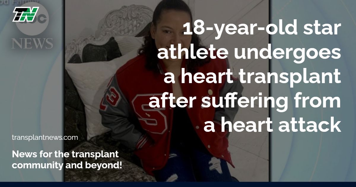 18-year-old star athlete undergoes a heart transplant after suffering from a heart attack