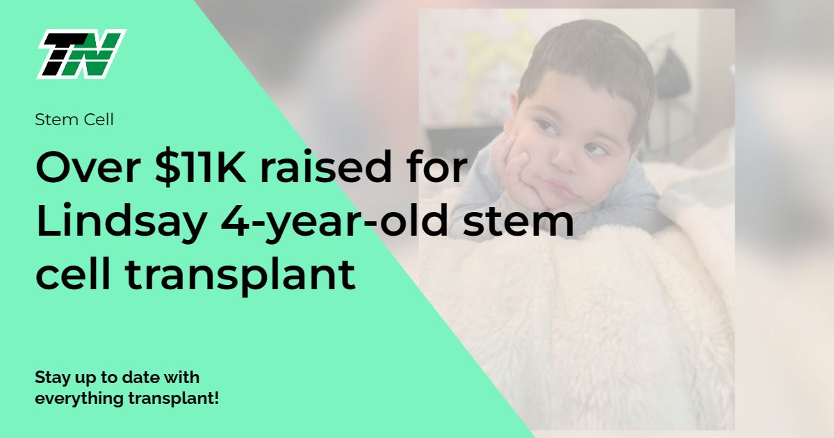 Over $11K raised for Lindsay 4-year-old stem cell transplant
