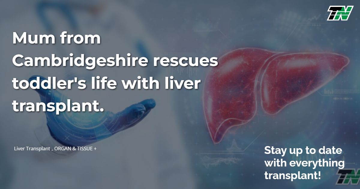 Mum from Cambridgeshire rescues toddler’s life with liver transplant.