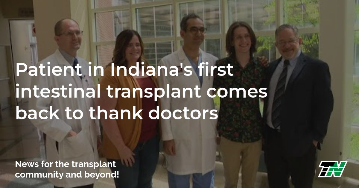 Patient in Indiana's first intestinal transplant comes back to thank doctors