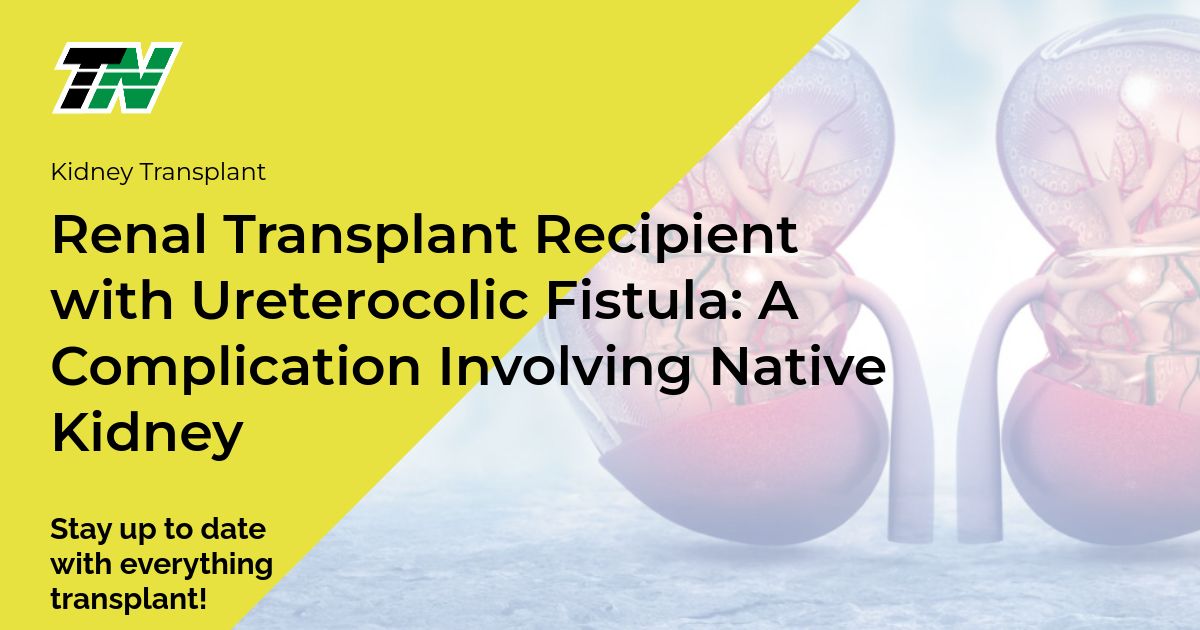 Renal Transplant Recipient with Ureterocolic Fistula: A Complication Involving Native Kidney