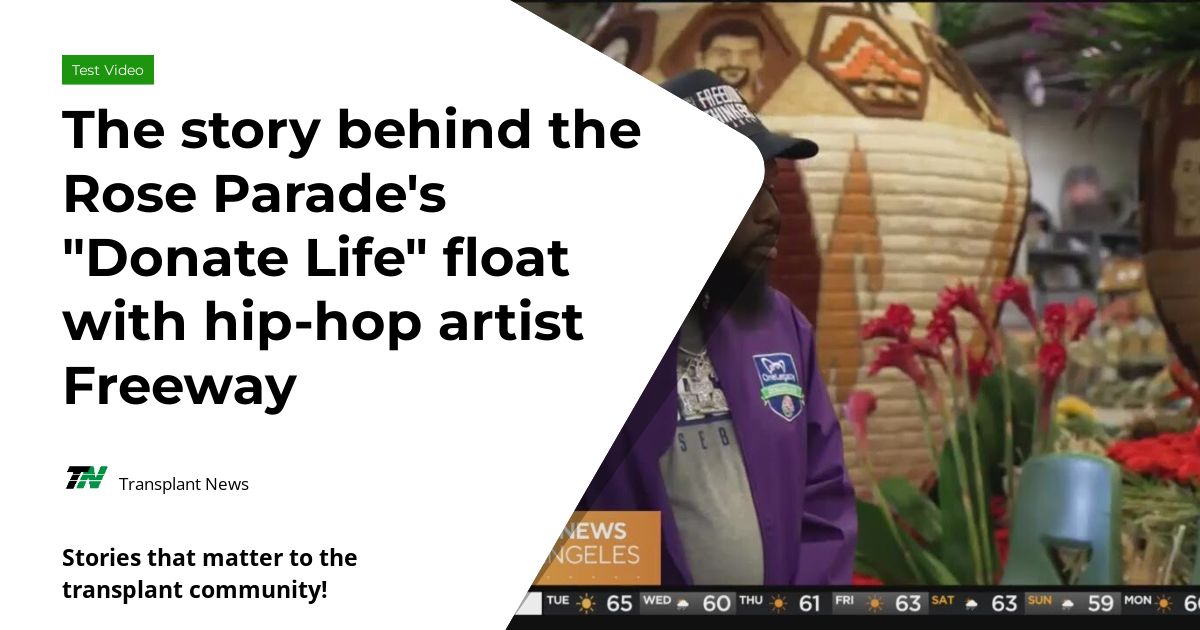 The story behind the Rose Parade’s “Donate Life” float with hip-hop artist Freeway