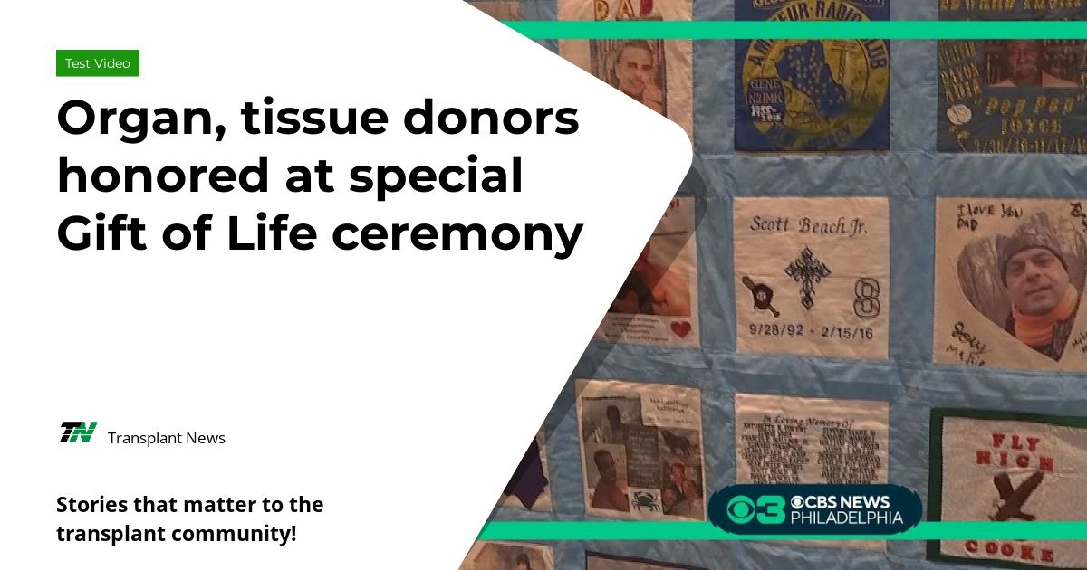 Organ, tissue donors honored at special Gift of Life ceremony