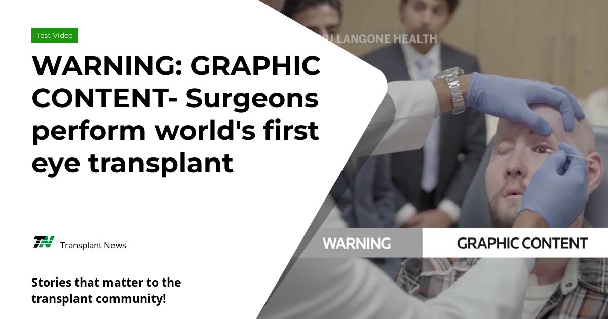 WARNING: GRAPHIC CONTENT- Surgeons perform world’s first eye transplant