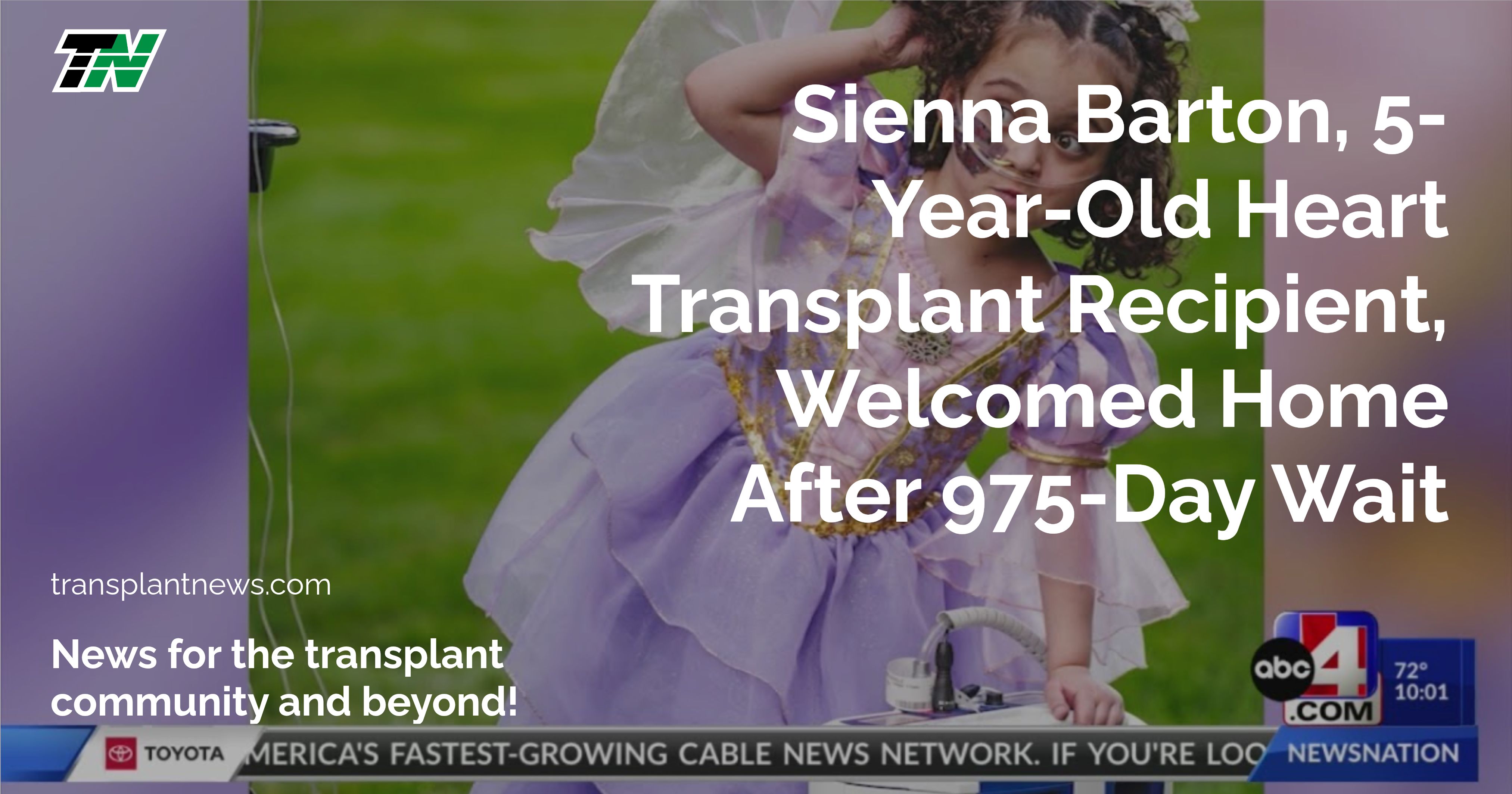 Sienna Barton, 5-Year-Old Heart Transplant Recipient, Welcomed Home After 975-Day Wait