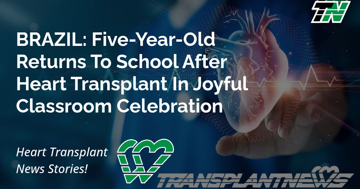 BRAZIL: Five-Year-Old Returns To School After Heart Transplant In Joyful Classroom Celebration