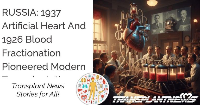 RUSSIA: 1937 Artificial Heart And 1926 Blood Fractionation Pioneered Modern Transplantation