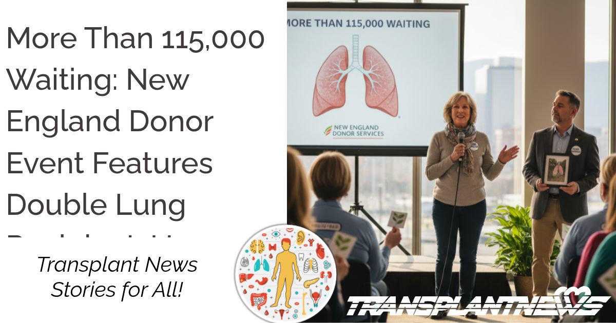 More Than 115,000 Waiting: New England Donor Event Features Double Lung Recipient, Urges Registration