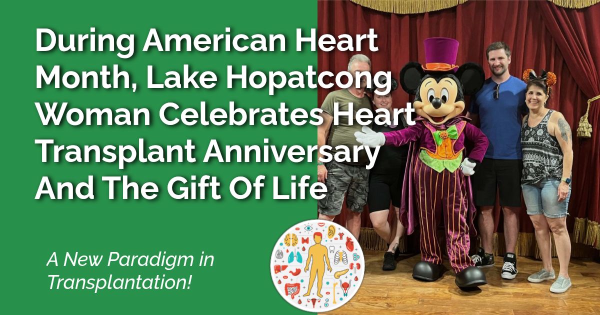 During American Heart Month, Lake Hopatcong Woman Celebrates Heart Transplant Anniversary and the Gift of Life
